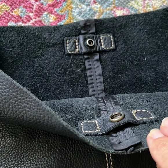 Gorgeous vintage Lucky Brand leather bag with matching pouch adjustable strap - Picture 5 of 8